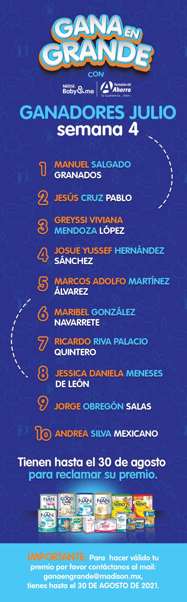 Ganadores samana 4