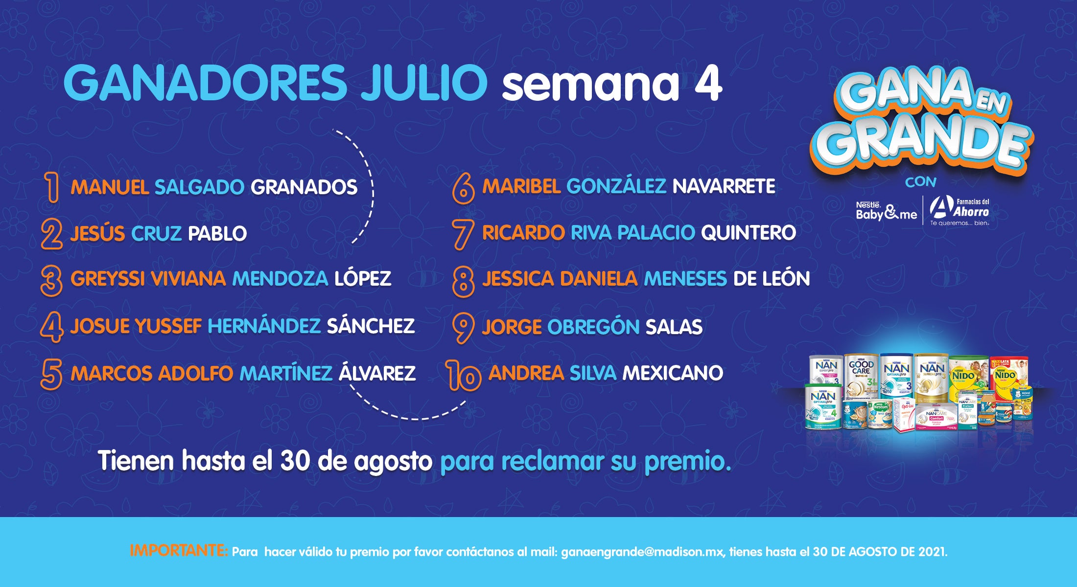 Ganadores samana 4