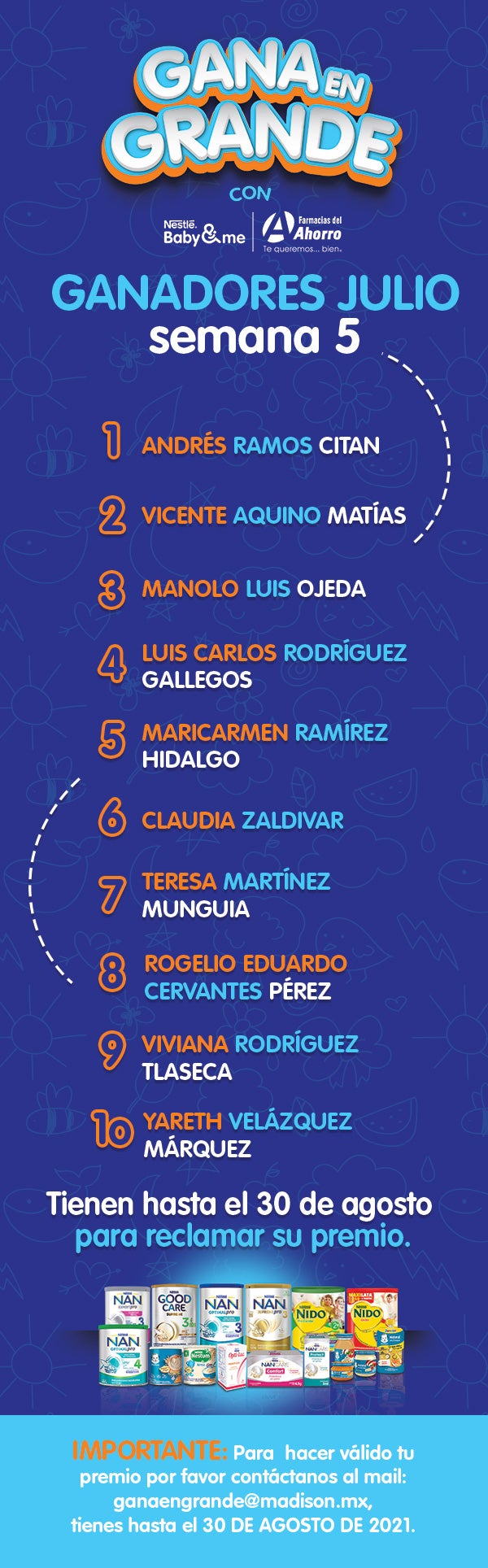 ganadores semana 5