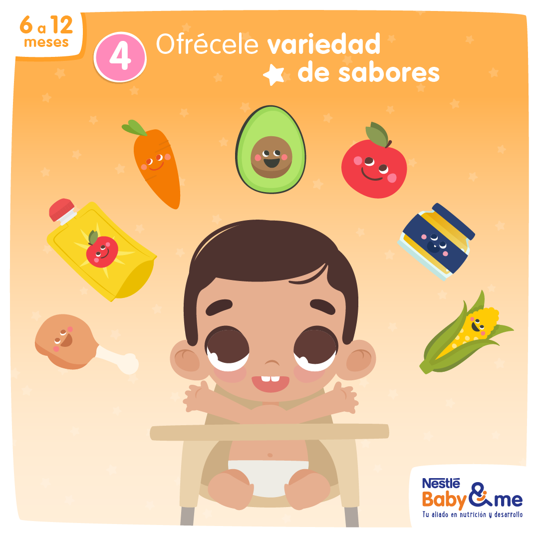 Ofrece una variedad de sabores a tu hijo pequeño