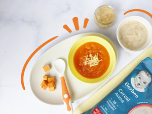 platito de avena con durazno para bebés platito de avena con durazno para bebés