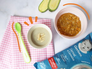 platito con papilla para bebés de verduras con res 
