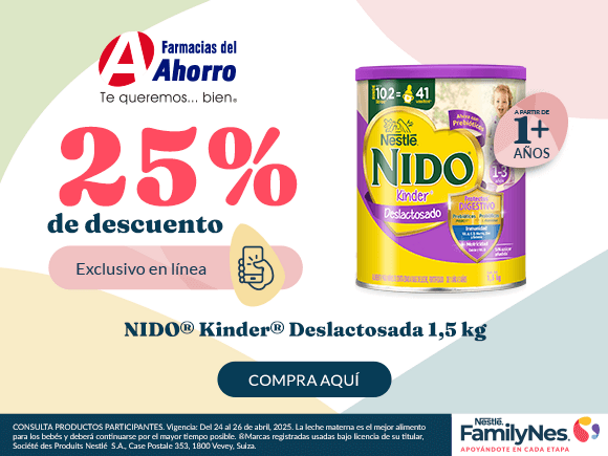 NIDO Kinder 1+ Alimento para Niños de Corta Edad Deslactosado Lata de 1.5 kg