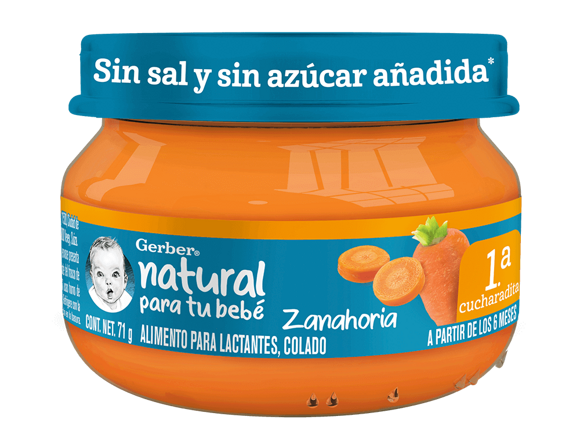 Gerber® Papilla Zanahoria Etapa 1, 71g Gerber® Papilla Zanahoria Etapa 1, 71g