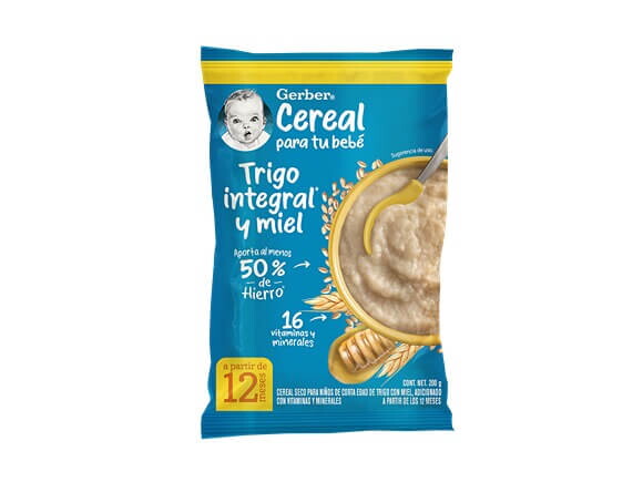 Gerber® Cereal infantil, Trigo con Miel, 12 meses Gerber® Cereal infantil, Trigo con Miel, 12 meses