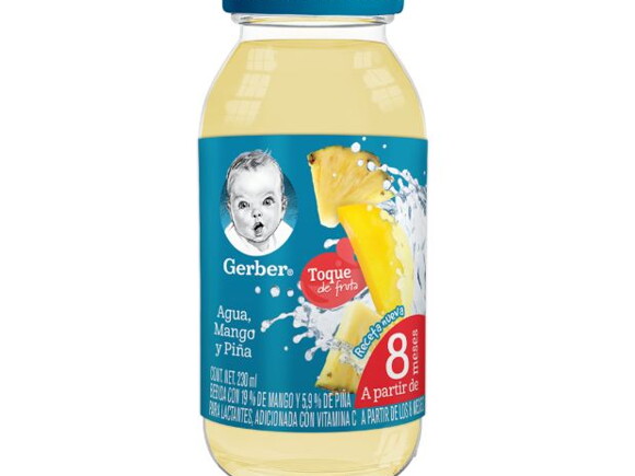 Gerber® Bebida Hidratante Toque de Fruta de Mango y Piña Etapa 3 de 230ml Gerber® Bebida Hidratante Toque de Fruta de Mango y Piña Etapa 3 de 230ml