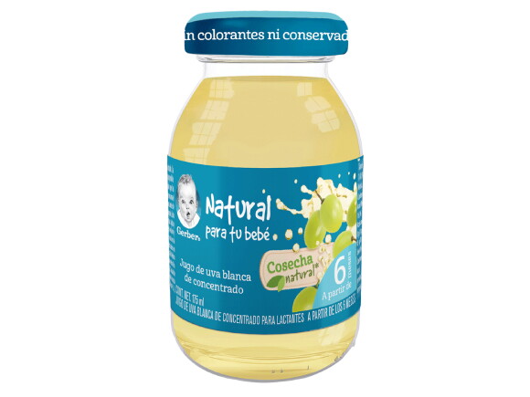 Gerber® Jugo Uva Blanca Etapa 2 de 175ml Gerber® Jugo Uva Blanca Etapa 2 de 175ml