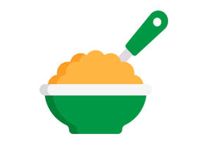 Icono sobre alimentos fríos del pequeño