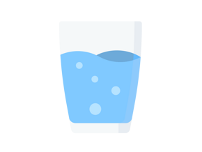 Icono agua o soluciones de rehidratación oral