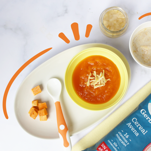 platito de avena con durazno para bebés platito de avena con durazno para bebés
