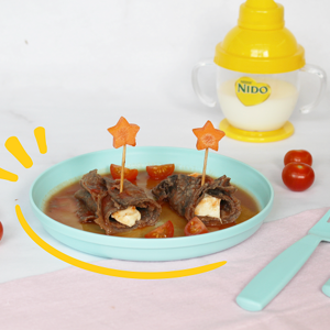plato con entomatadas para bebe vaso entrenador con leche nido plato con entomatadas para bebe vaso entrenador con leche nido