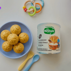 Muffins sabor hojaldra con nestum trigo miel para bebés de 12 meses o más