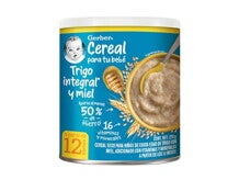 Gerber® Cereal infantil, Trigo con Miel, 12 meses