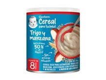 Gerber® Cereal infantil, Trigo con Manzana, 10 meses