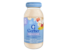 Smoothie Gerber® plátano y fresa con yogurt etapa 4