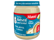 Gerber Papilla pera, arroz y avena, Etapa 3, 170 g