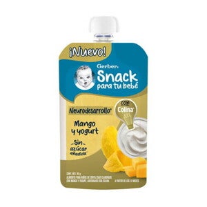 GERBER® Pouch mango y yogurt con colina