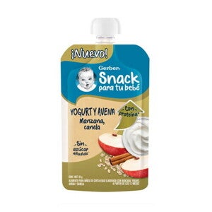 GERBER® Pouch Yogurt Avena Manzana Canela