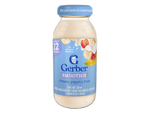 Smoothie Gerber® plátano y fresa con yogurt etapa 4 Smoothie Gerber® plátano y fresa con yogurt etapa 4