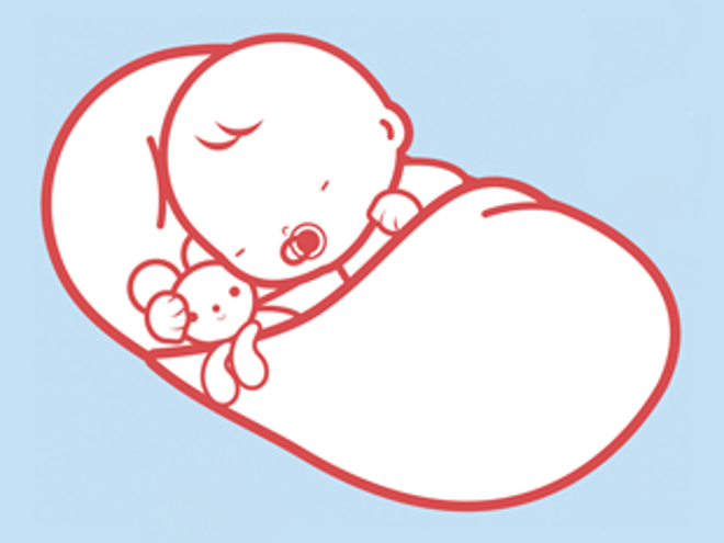 ilustración de bebé dormido ilustración de bebé dormido