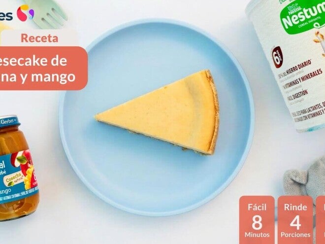Cheesecake de manzana y mango