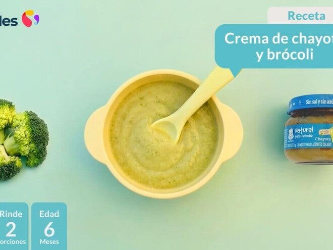 Crema de chayote y brócoli