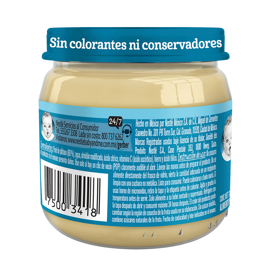 Gerber® Papilla Plátano Etapa 2, 113g