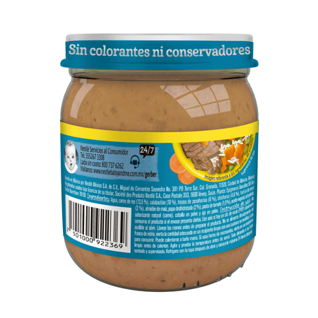 Gerber® Papilla Res, verduras y arroz Etapa 4, 250g