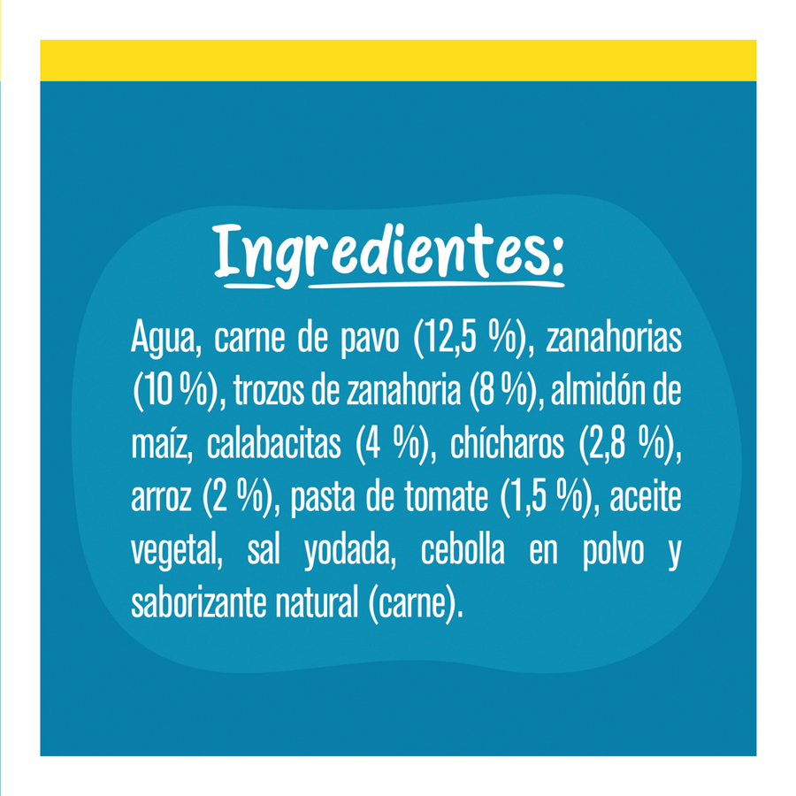 Gerber® Papilla Pavo, verduras y arroz Etapa 4, 250g