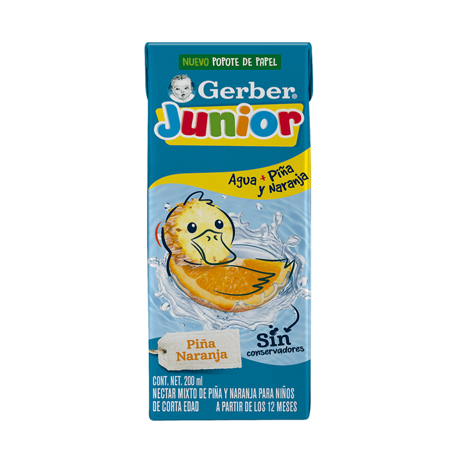 Gerber® Bebida Hidratante Piña y Naranja Etapa 4 de 200ml