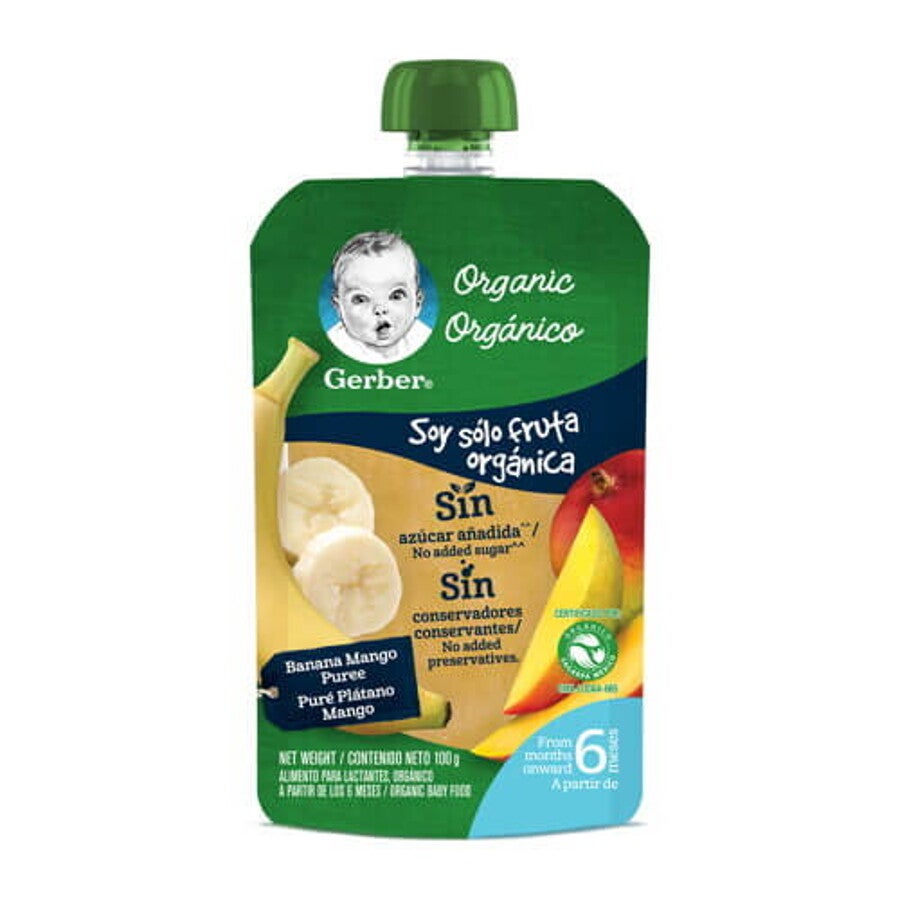GERBER® Orgánico Puré Plátano Mango