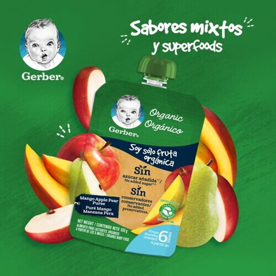 GERBER® Orgánico Puré Mango Manzana Pera
