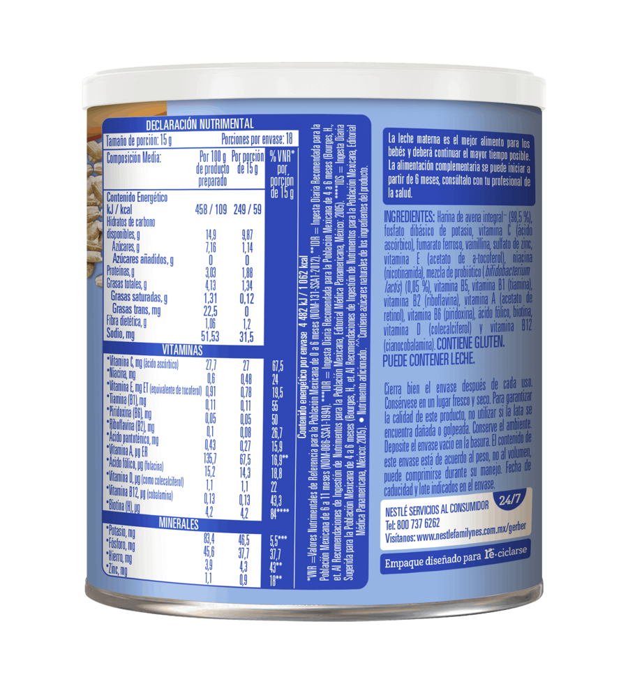 GERBER® Cereal Avena Integral