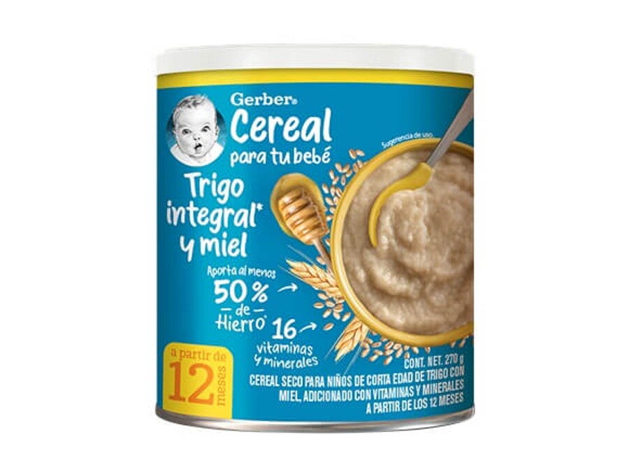 Gerber® Cereal infantil, Trigo con Miel, 12 meses