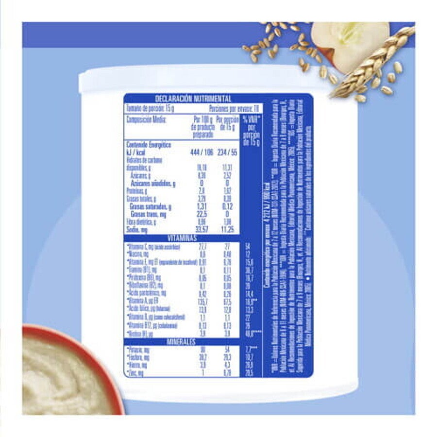 GERBER® Cereal Trigo y Manzana 3ra
