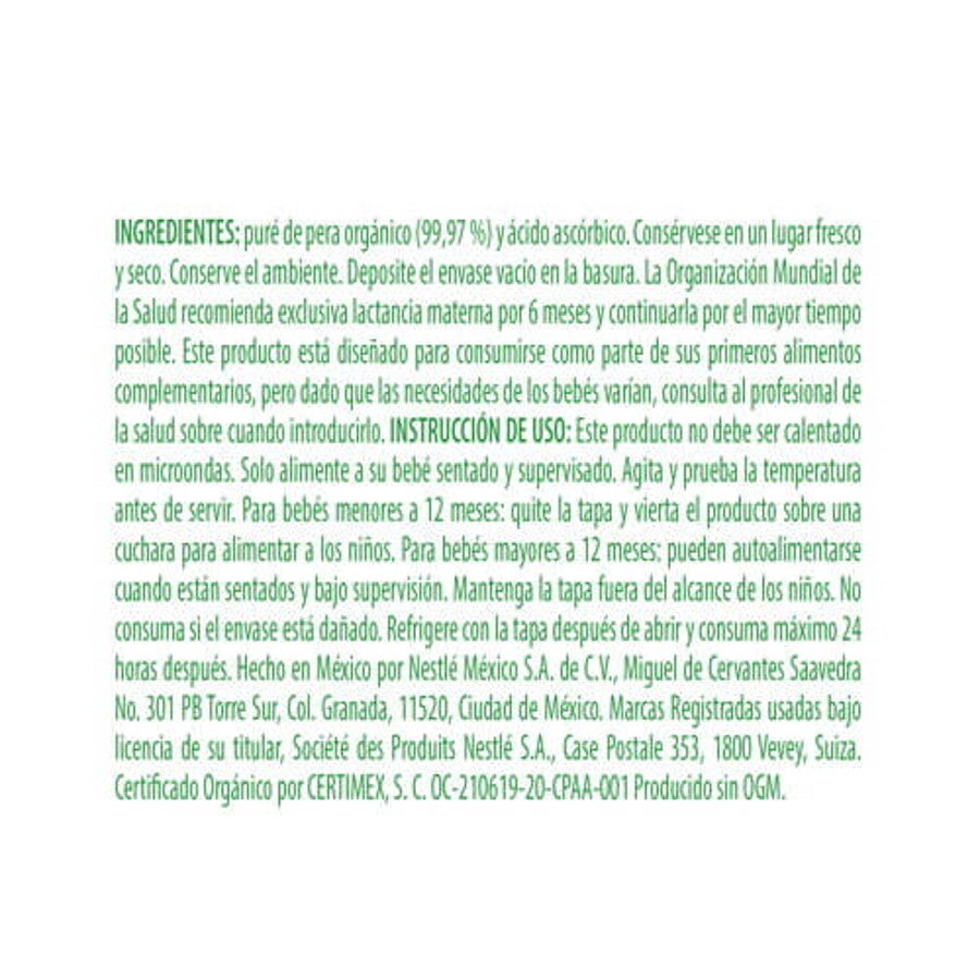 GERBER® Orgánico Pera