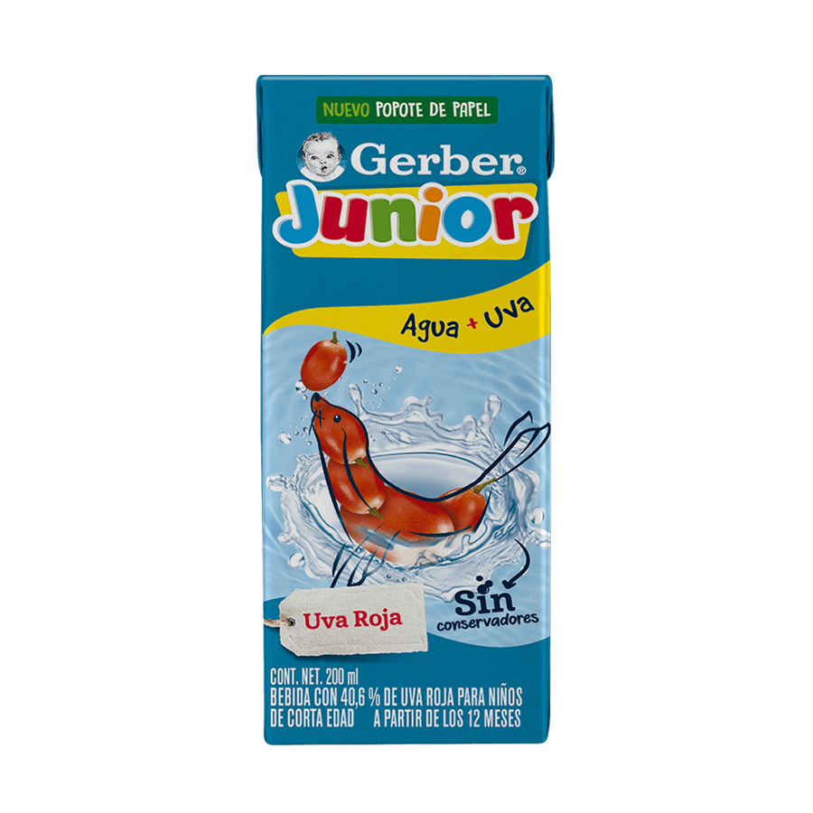 Gerber® Bebida Hidratante Uva roja Etapa 4 de 200ml