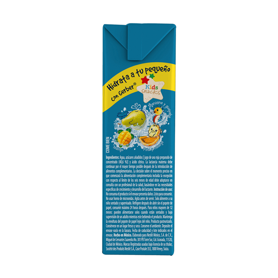 Gerber® Bebida Hidratante Uva roja Etapa 4 de 200ml