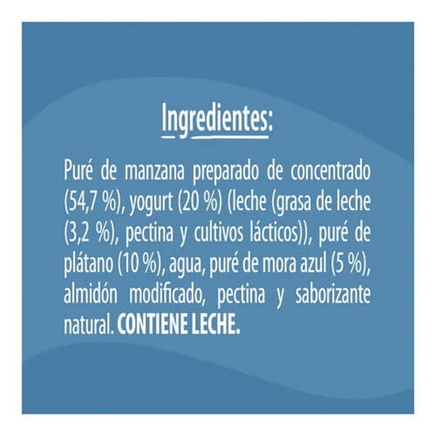 GERBER® Pouch Manzana Plátano Mora Azul Yogurt 