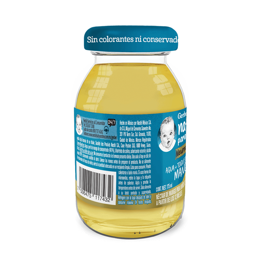 Gerber ® Bebida Mango con colina, Etapa 3, 113 g