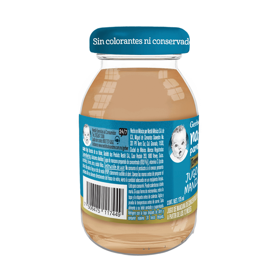 Gerber ® Jugo de Manzana con vitaminas y minerales, Etapa 3, 175 ml