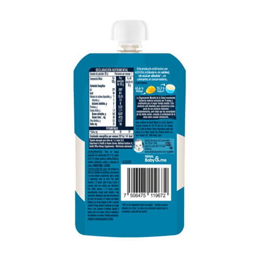 GERBER® Pouch mango y yogurt con colina