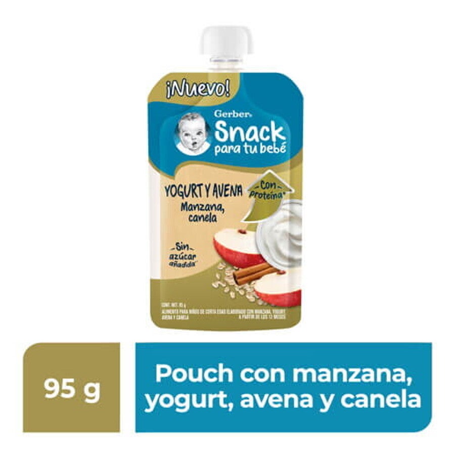 GERBER® Pouch Yogurt Avena Manzana Canela