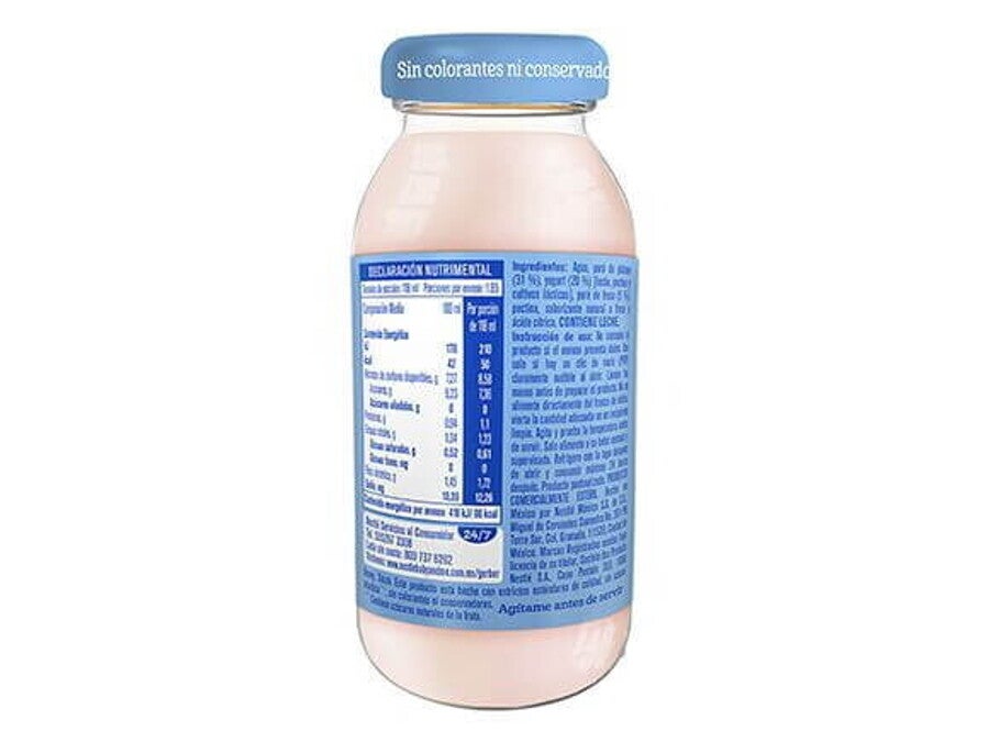 Smoothie Gerber® plátano y moras con yogurt Ingredientes
