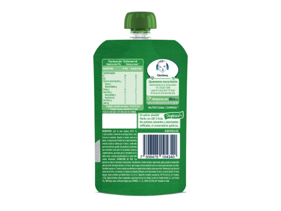 Gerber® Orgánico Pouch Pera 100g