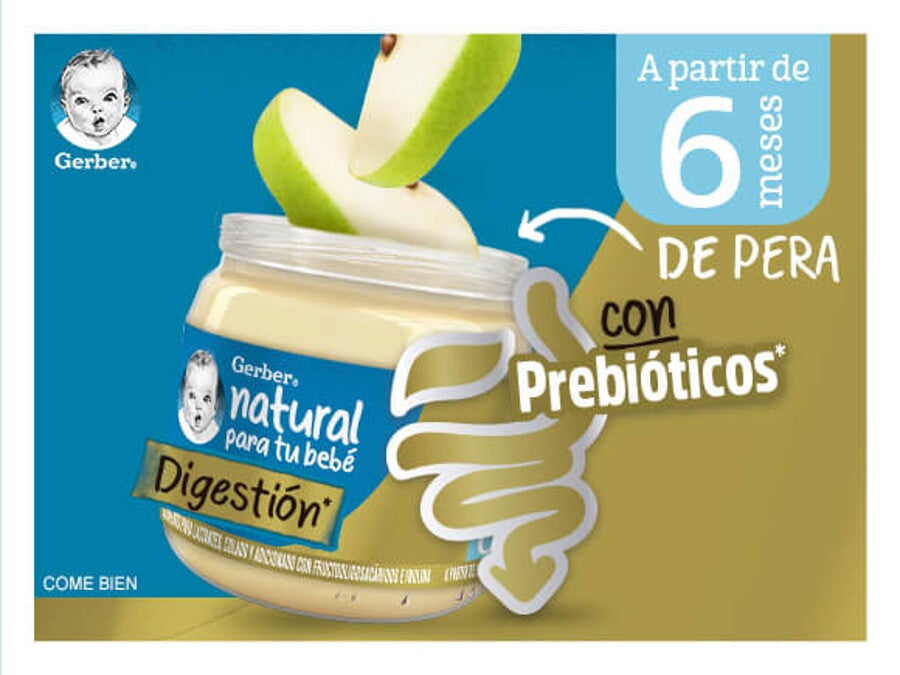 Gerber® Papilla Pera con Prebióticos Gerber® Papilla Pera con Prebióticos