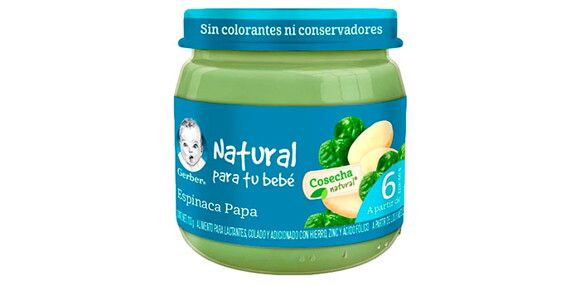 Papilla de espinaca Gerber con papa Papilla de espinaca Gerber con papa
