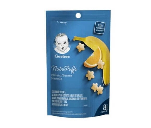GERBER® NutriPuffs Naranja Plátano