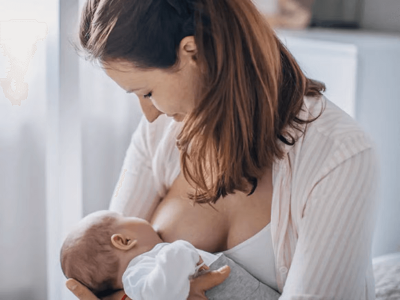 ¿Se puede retomar la lactancia? Mamá dando pecho a su bebé.