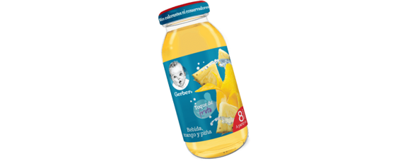 GERBER® toque de fruta bebida de mango y piña GERBER® toque de fruta bebida de mango y piña